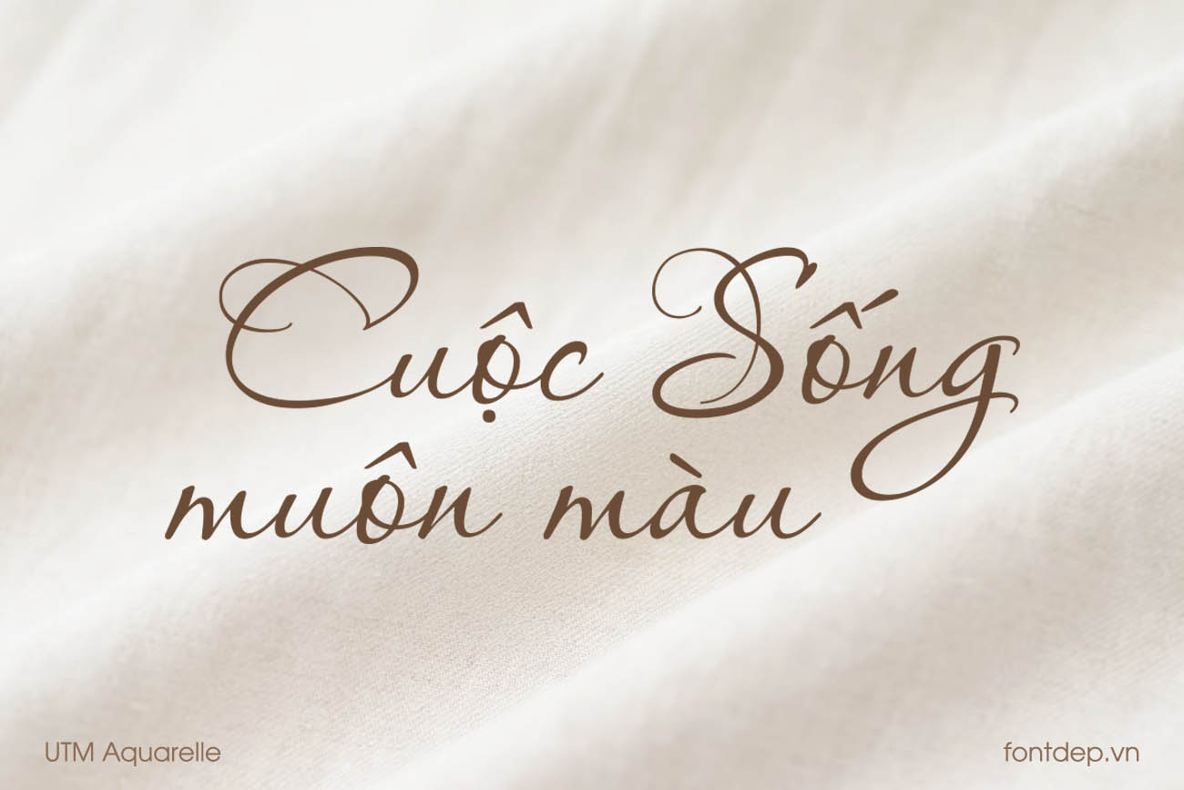 Font chữ UTM Aquarelle Việt Hóa – Viết tay mềm mại và lãng mạn